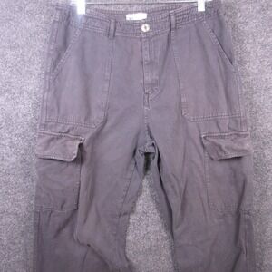 Zara Pants Mens 33x30 Gray Cargo Relaxed Fit Straight Leg Workwear Utility
